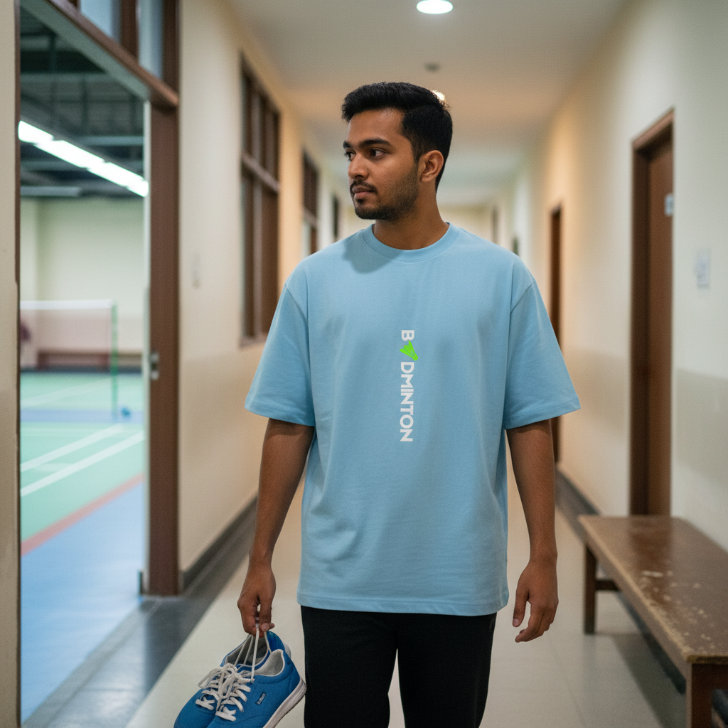 Baby Blue ZYVRA Court Culture Oversized Tee exact mockup