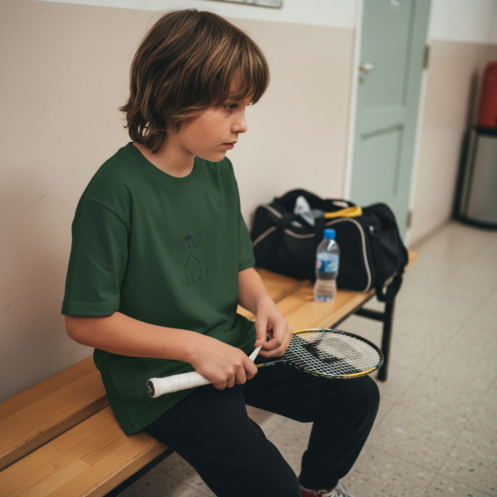 Bottle Green Rising Stars Junior Tee candid bench mockup