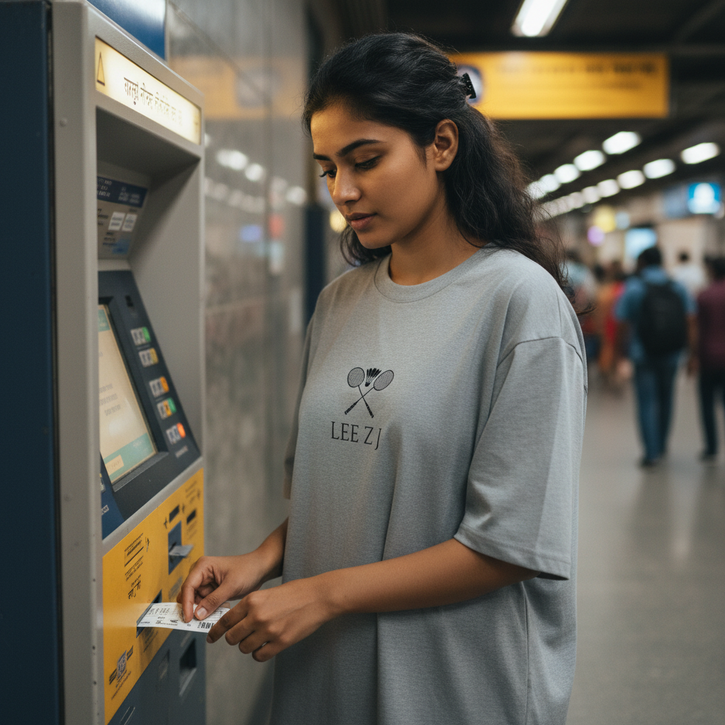 Grey Melange ZYVRA Ace Series Oversized Tee exact mockup