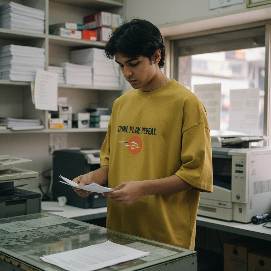 Mustard Yellow ZYVRA Ace Series Soft Days Tee mockup