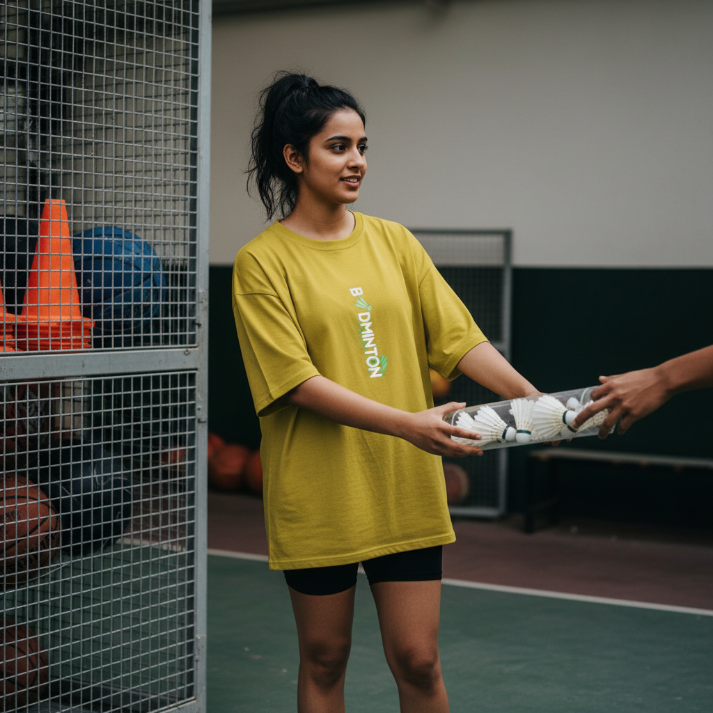 Mustard Yellow ZYVRA Court Culture Oversized Tee exact mockup
