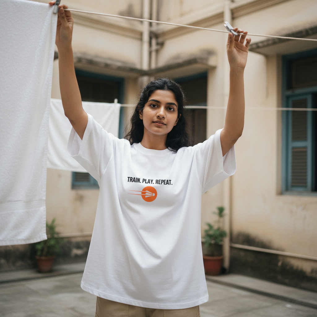 White ZYVRA Ace Series Soft Days Tee exact mockup